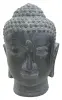Product image 1 of the product “Buddha head, 48x48x75cm, cast stone, hollow, handcrafted & coloured 75 cm”